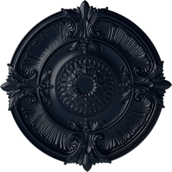 Ekena Millwork Attica Acanthus Leaf Ceiling Medallion (Canopies up to 4 5/8"), 53 1/2"OD x 3 1/2"P, Midnight Dream CM53ATMDF - main